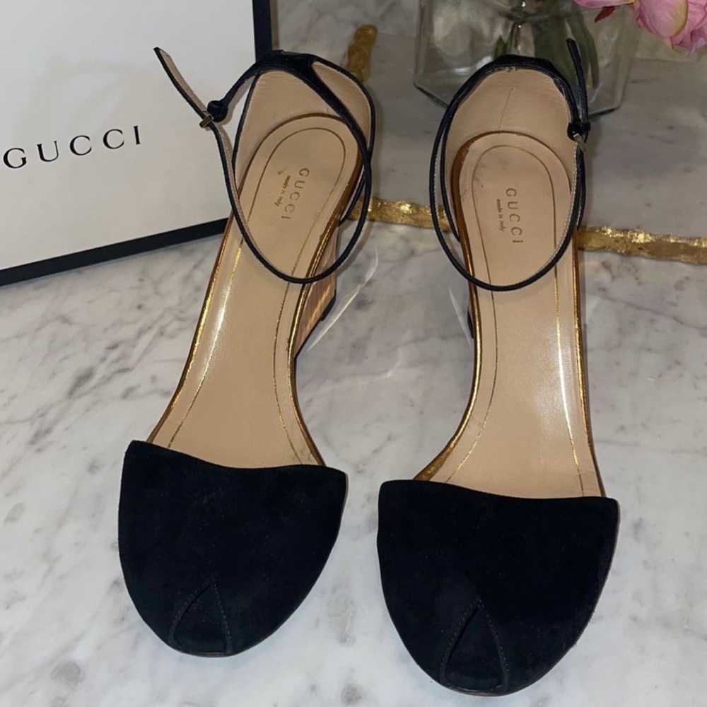 Gucci wedge mules